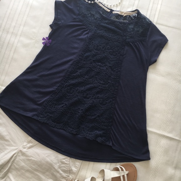 Rewind Tops - Rewind Blue Top, sz S